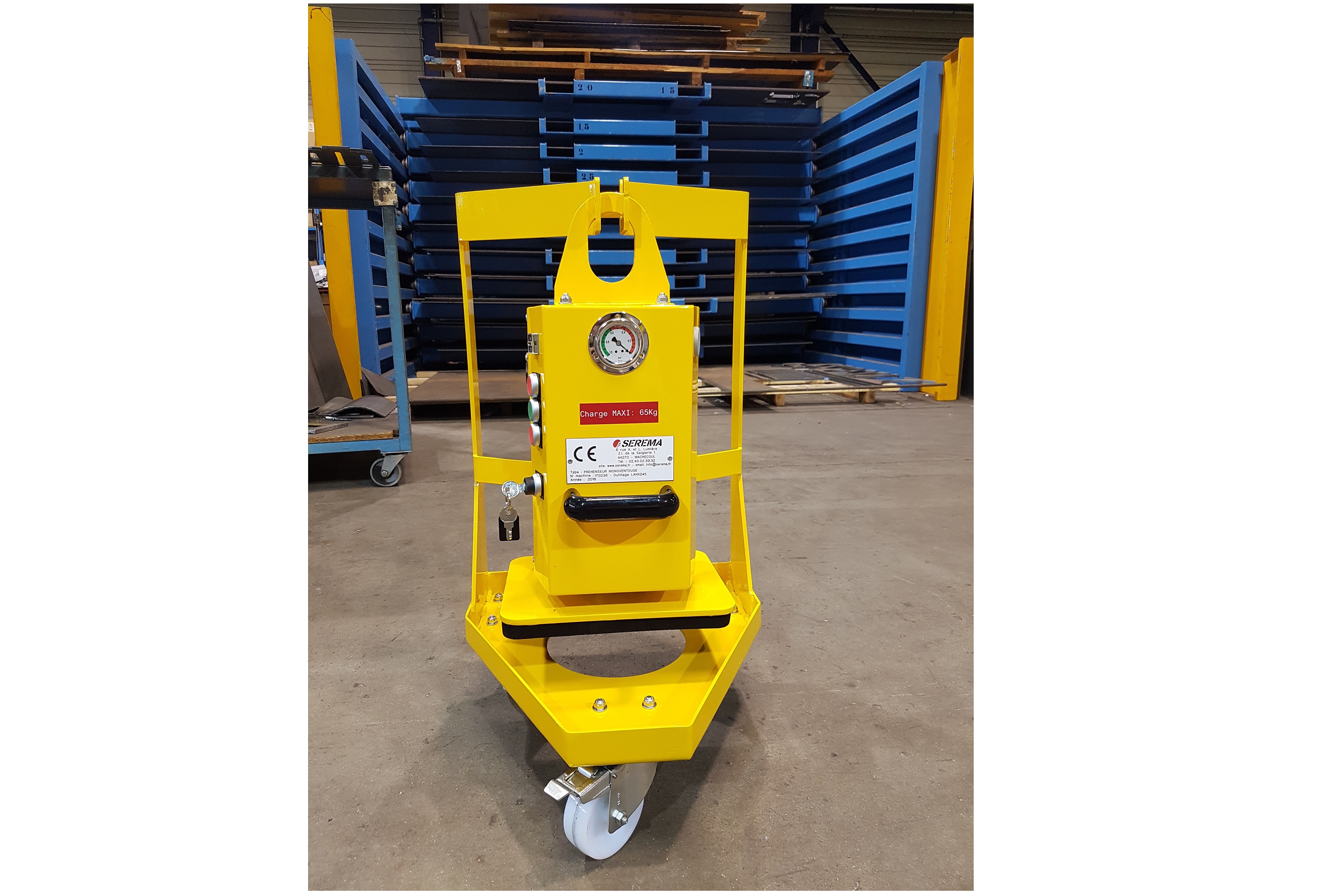 Palonnier à ventouse et son chariot Serema